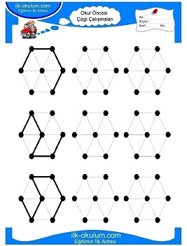 Çocuklar İçin Çizgi Çalışma Sayfaları 